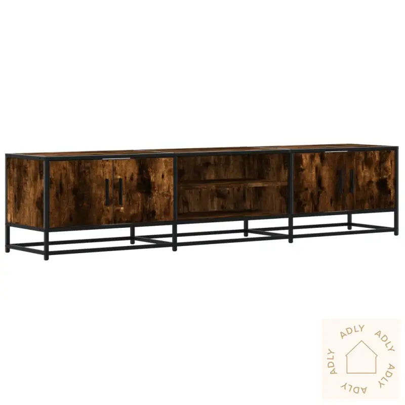 Tv-Benk Røkt Eik 180X35X41 Cm Konstruert Tre