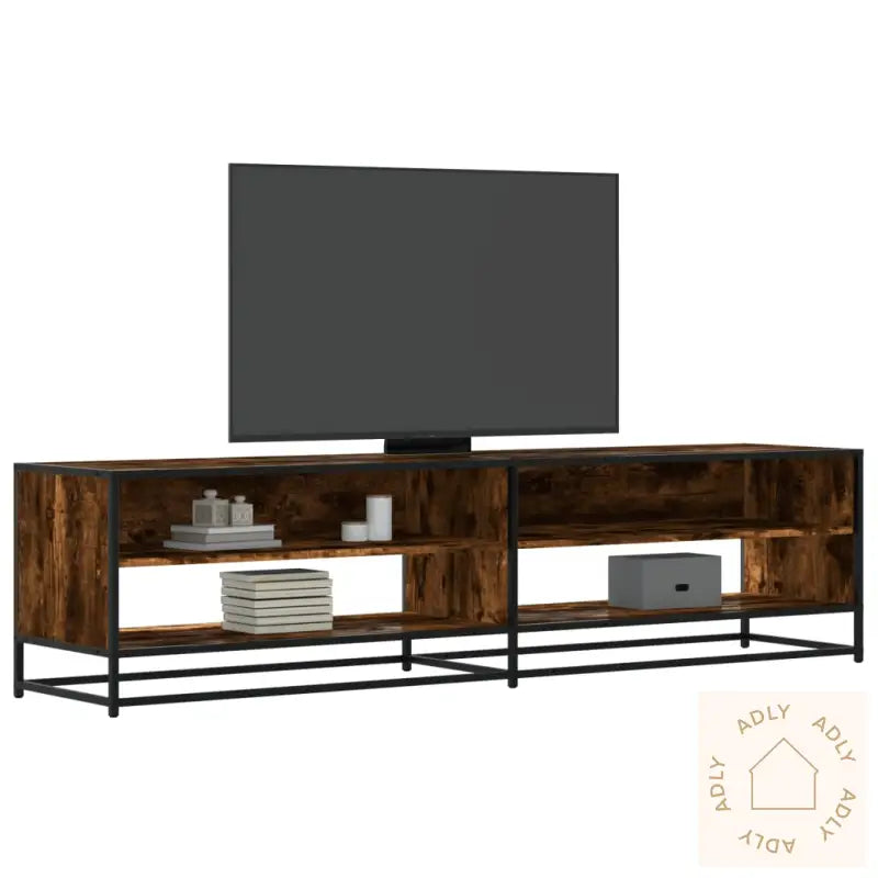 Tv-Benk Røkt Eik 180,5X40X46 Cm Konstruert Tre