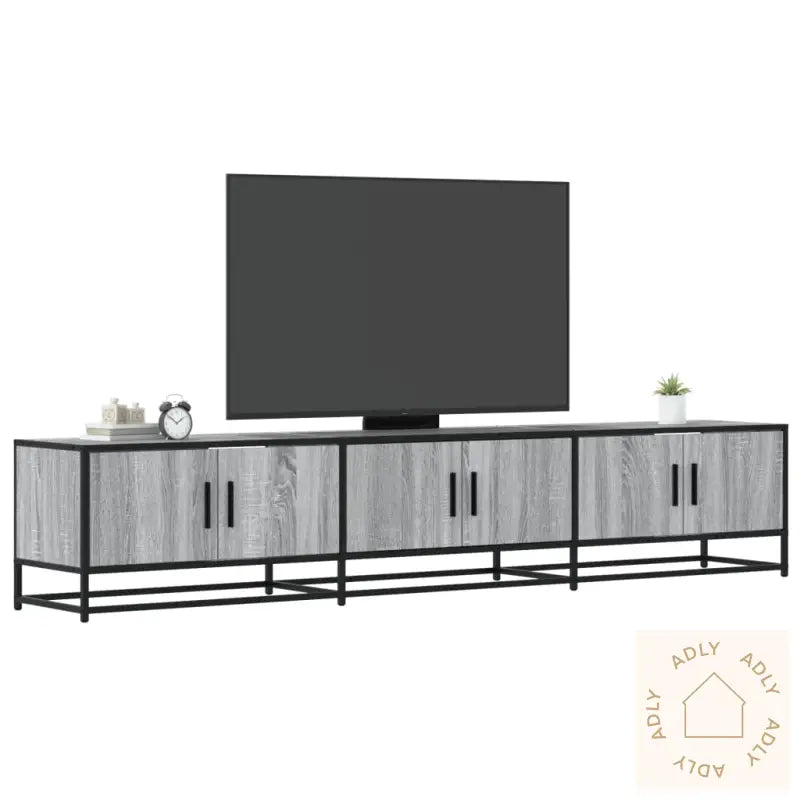 Tv-Benk Grå Sonoma 210X35X41 Cm Konstruert Tre