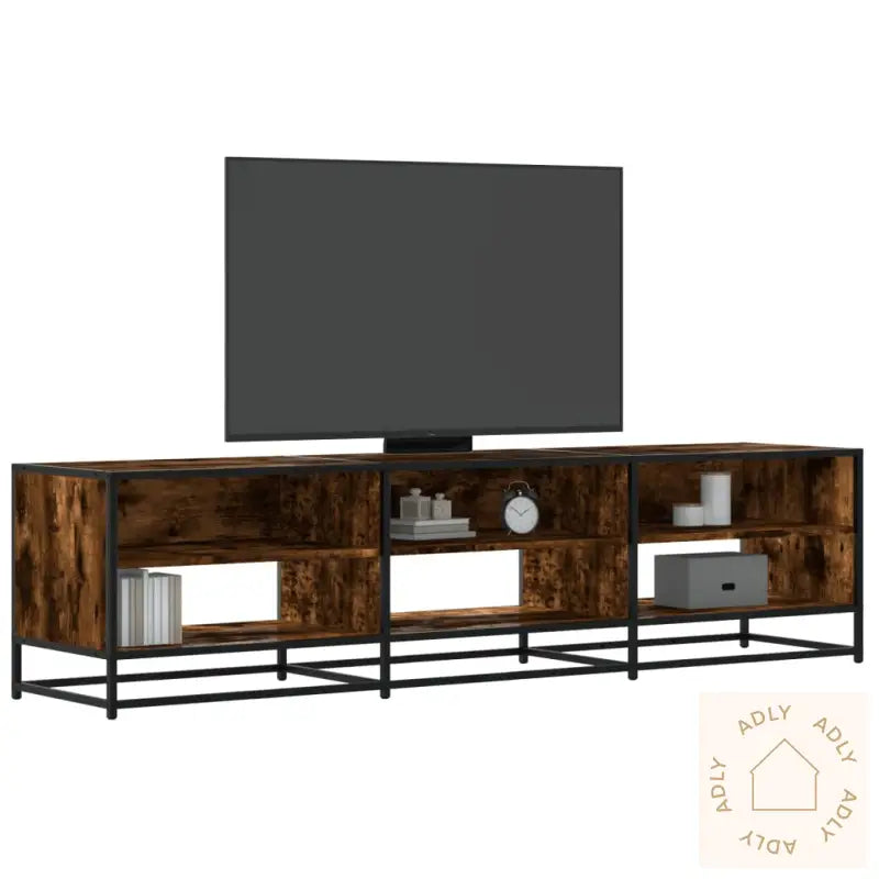 Tv-Benk Røkt Eik 180X40X46 Cm Konstruert Tre