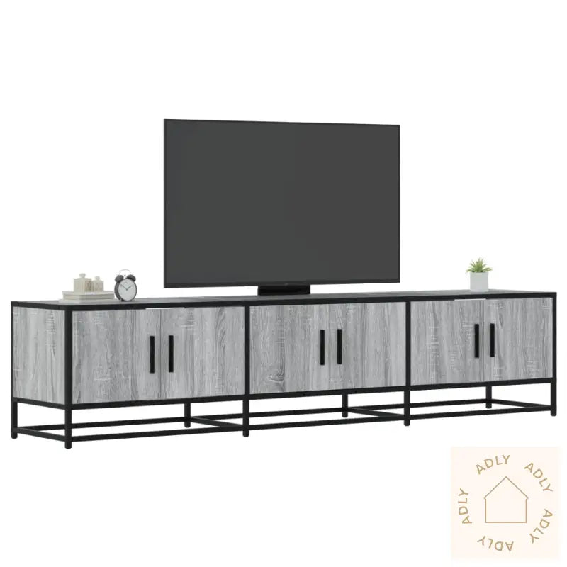 Tv-Benk Grå Sonoma 180X35X41 Cm Konstruert Tre
