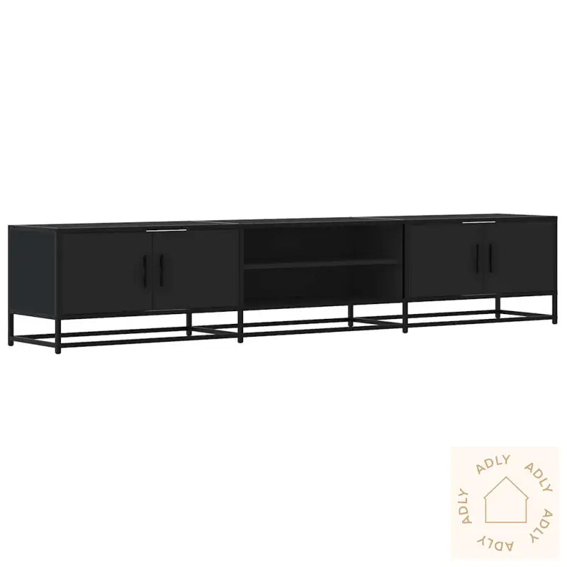 Tv-Benk Svart 210X35X41 Cm Konstruert Tre