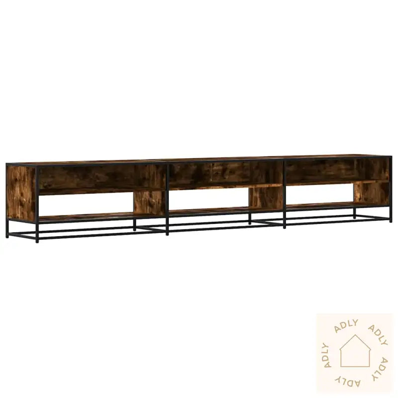Tv-Benk Røkt Eik 270X40X46 Cm Konstruert Tre