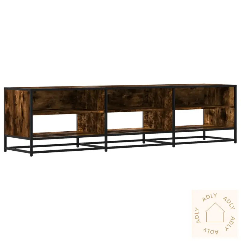 Tv-Benk Røkt Eik 180X40X46 Cm Konstruert Tre