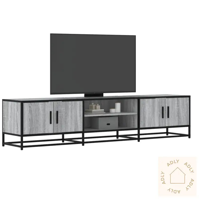 Tv-Benk Grå Sonoma 180X35X41 Cm Konstruert Tre