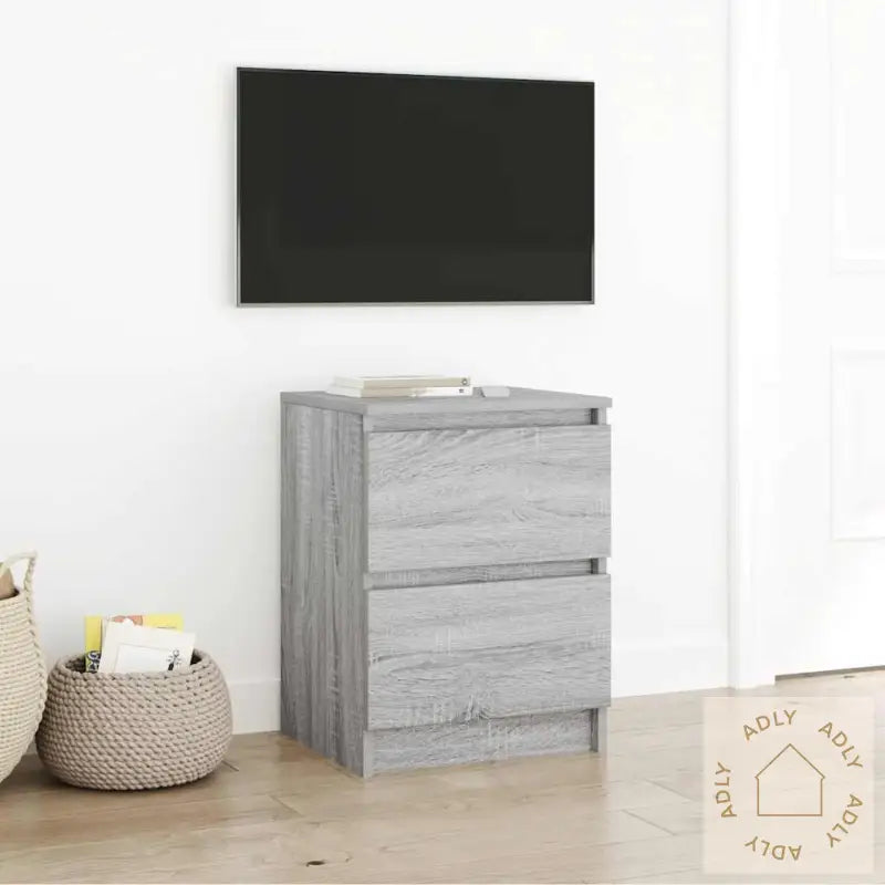 Tv-Benk Grå Sonoma 40X35X54 Cm Konstruert Tre