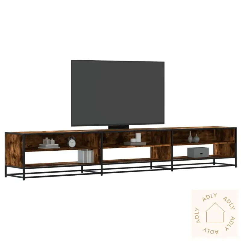 Tv-Benk Røkt Eik 270X40X46 Cm Konstruert Tre