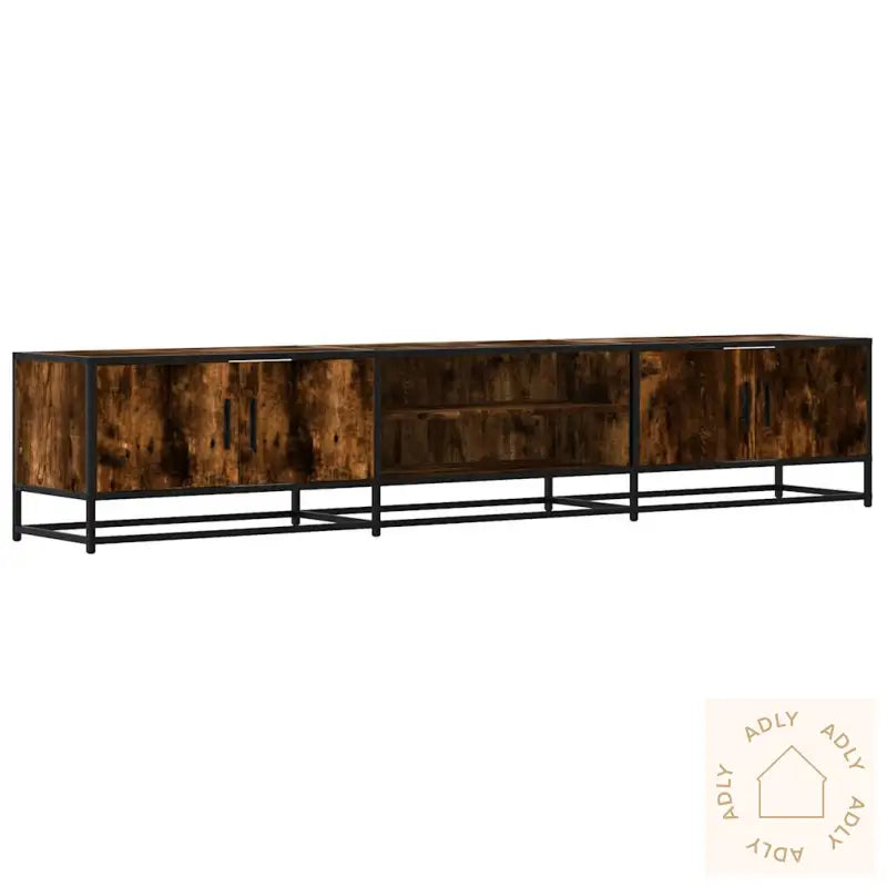 Tv-Benk Røkt Eik 210X35X41 Cm Konstruert Tre