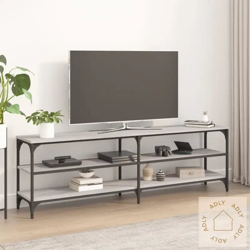 Tv-Benk Grå Sonoma 160X30X50 Cm Konstruert Tre