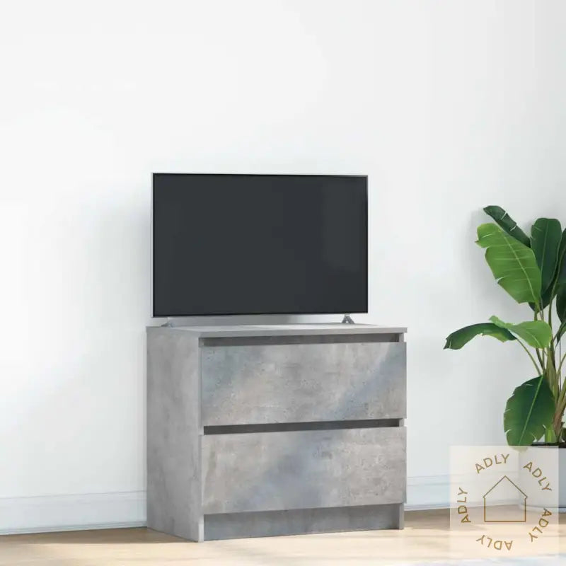 Tv-Benk Betonggrå 60X35X54 Cm Konstruert Tre