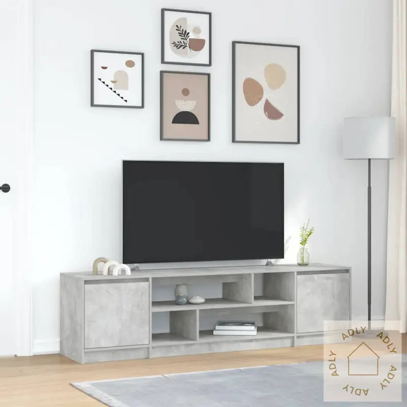 Tv-Benk Betonggrå 188,5X41X50 Cm Konstruert Tre