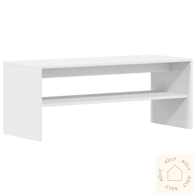 Tv-Benk Hvit 100X40X40 Cm Sponplate