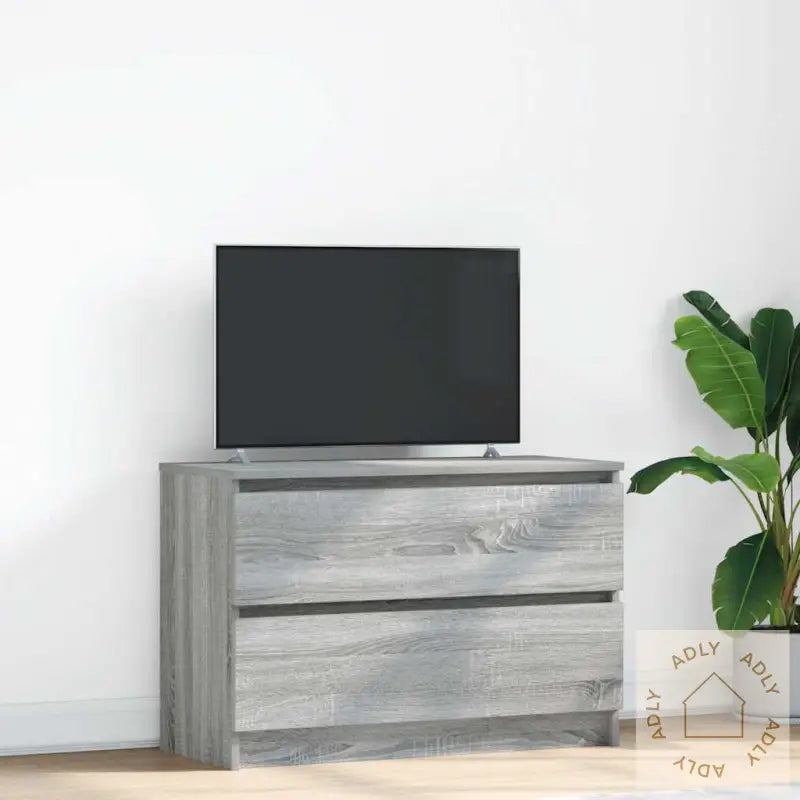 Tv-Benk Grå Sonoma 80X35X54 Cm Konstruert Tre