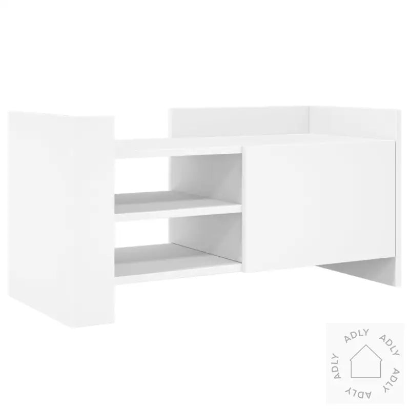 Tv-Benk Hvit 80X35X40 Cm Konstruert Tre