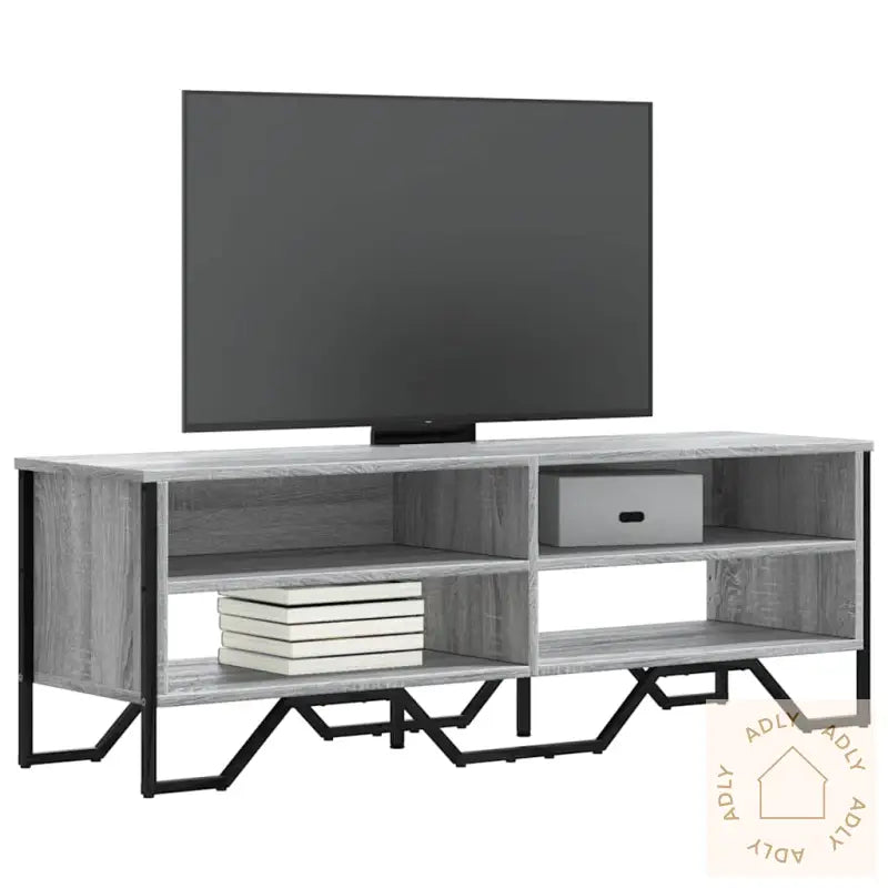 Tv-Benk Grå Sonoma 122X34X41 Cm Konstruert Tre