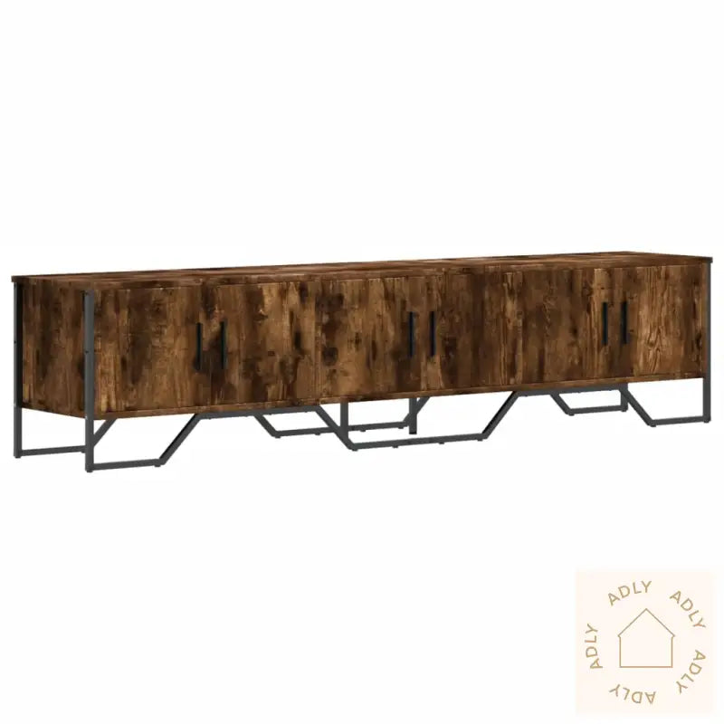 Tv-Benk Røkt Eik 180X34X41 Cm Konstruert Tre
