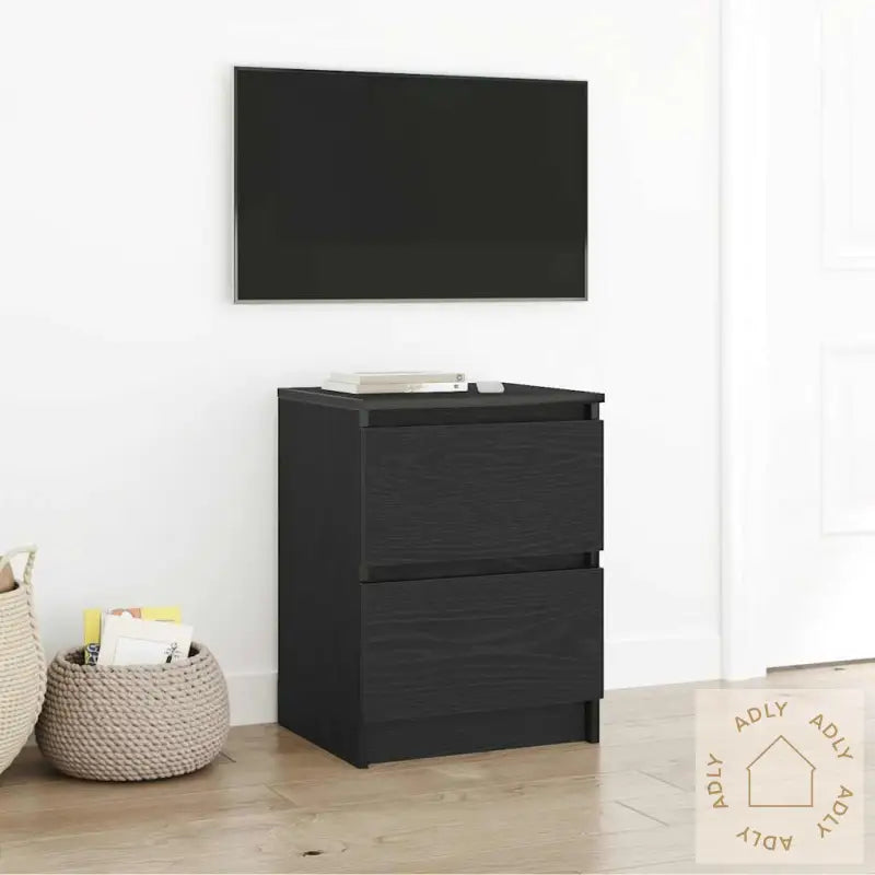 Tv-Benk Svart 40X35X54 Cm Konstruert Tre