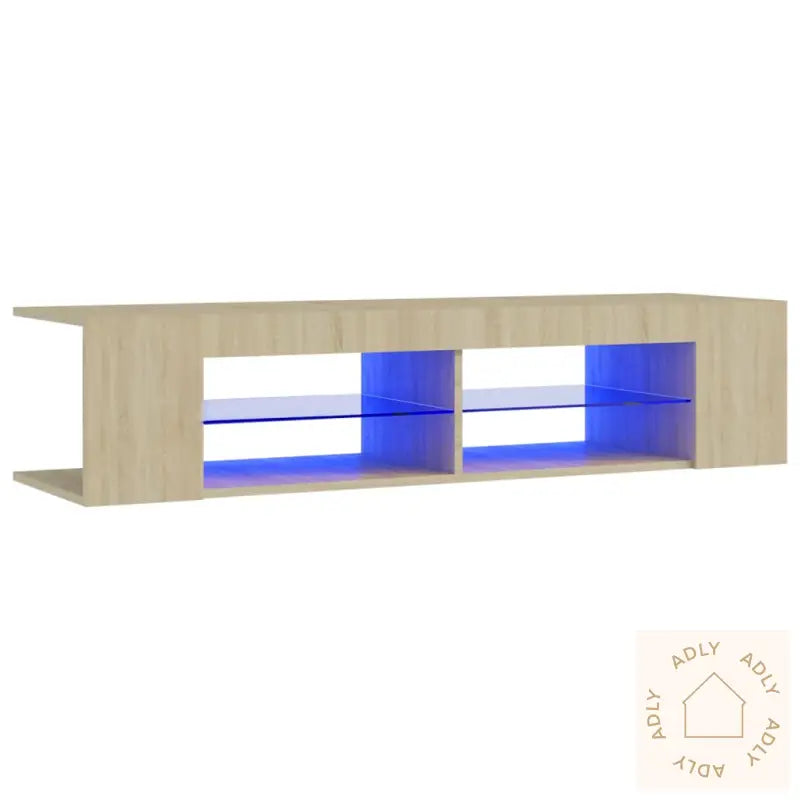 Tv-Benk Med Led-Lys Sonoma Eik 135X39X30 Cm