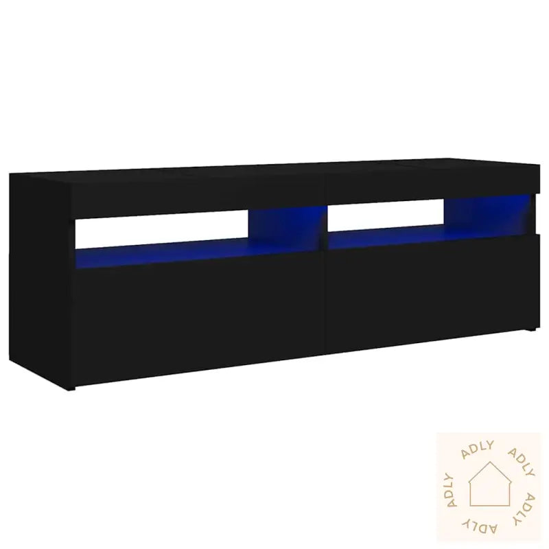 Tv-Benk Med Led-Lys Svart 120X35X40 Cm