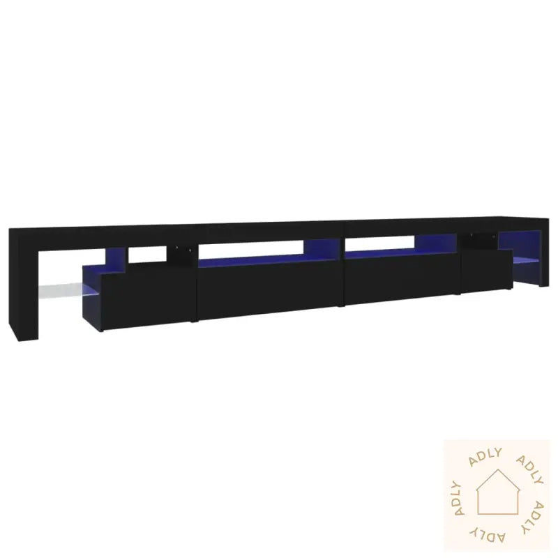 Tv-Benk Med Led-Lys Svart 290X36,5X40 Cm