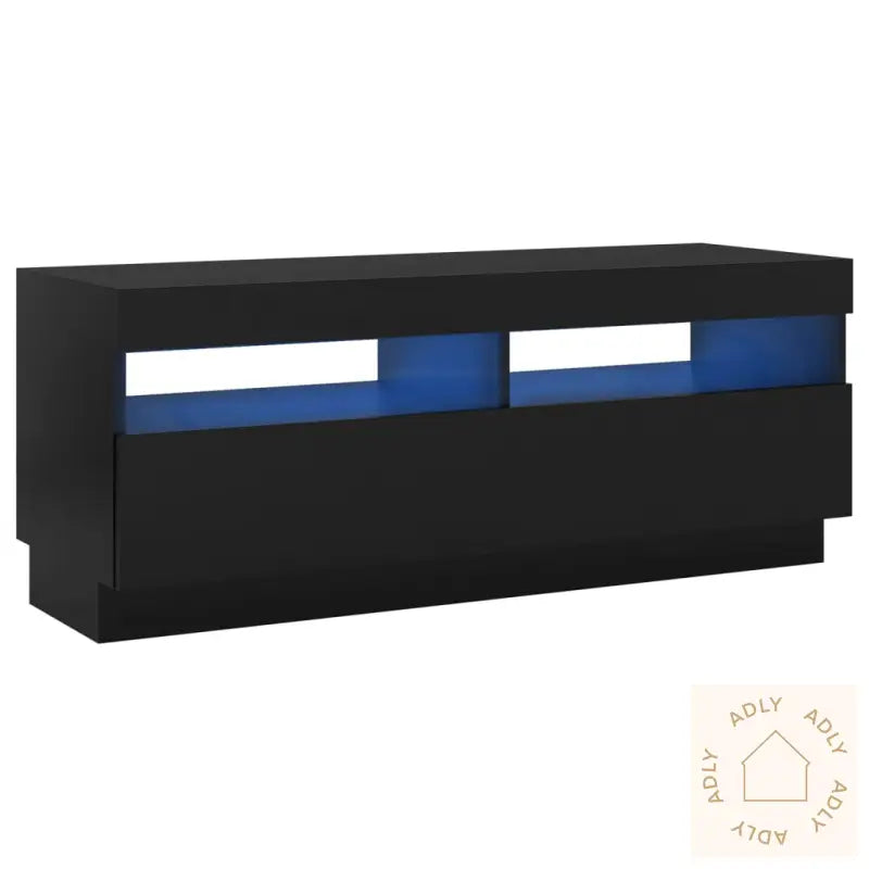 Tv-Benk Med Led-Lys Svart 100X35X40 Cm