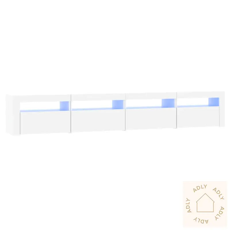 Tv-Benk Med Led-Lys Hvit 240X35X40 Cm