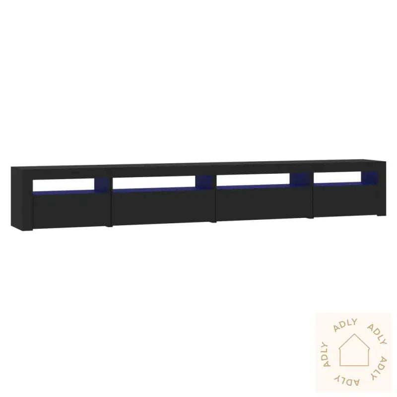 Tv-Benk Med Led-Lys Svart 270X35X40 Cm