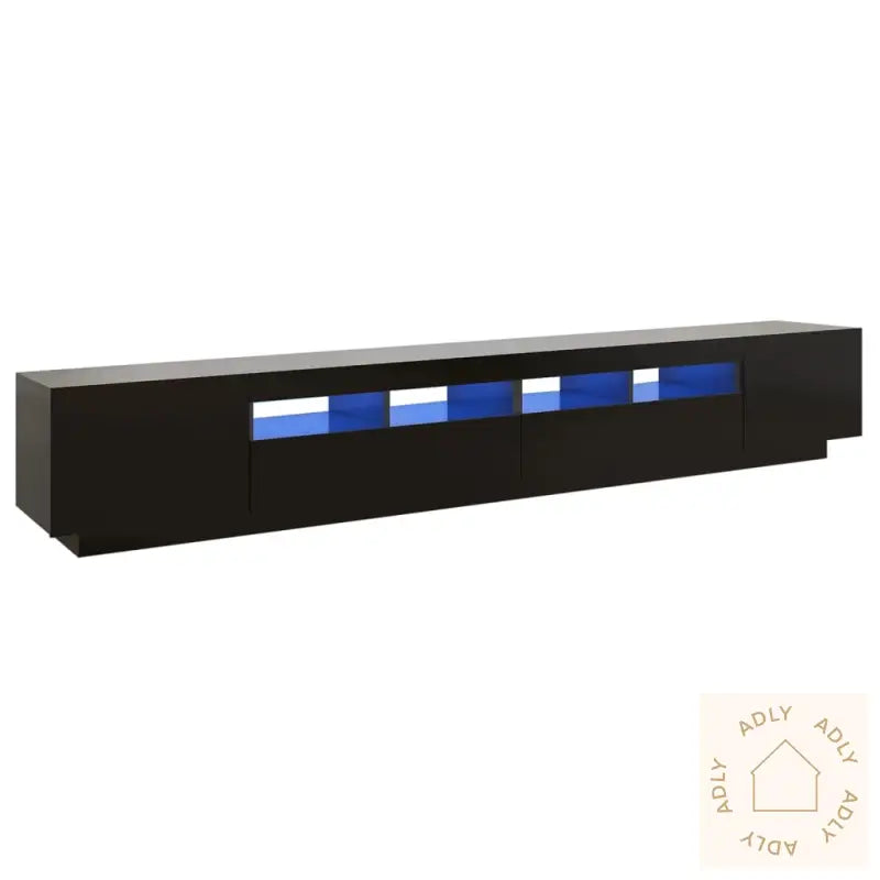 Tv-Benk Med Led-Lys Svart 260X35X40 Cm