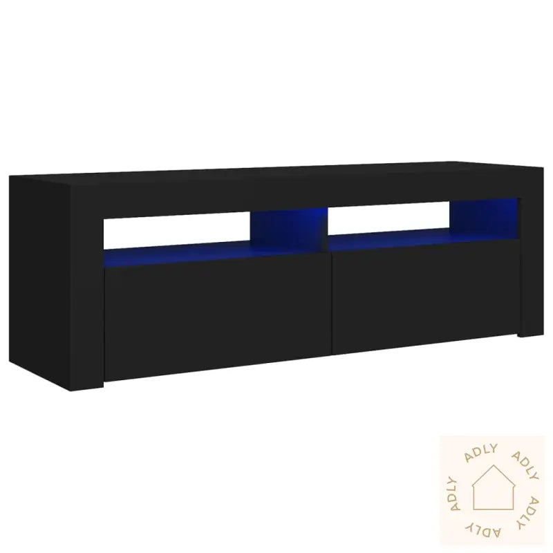 Tv-Benk Med Led-Lys Svart 120X35X40 Cm