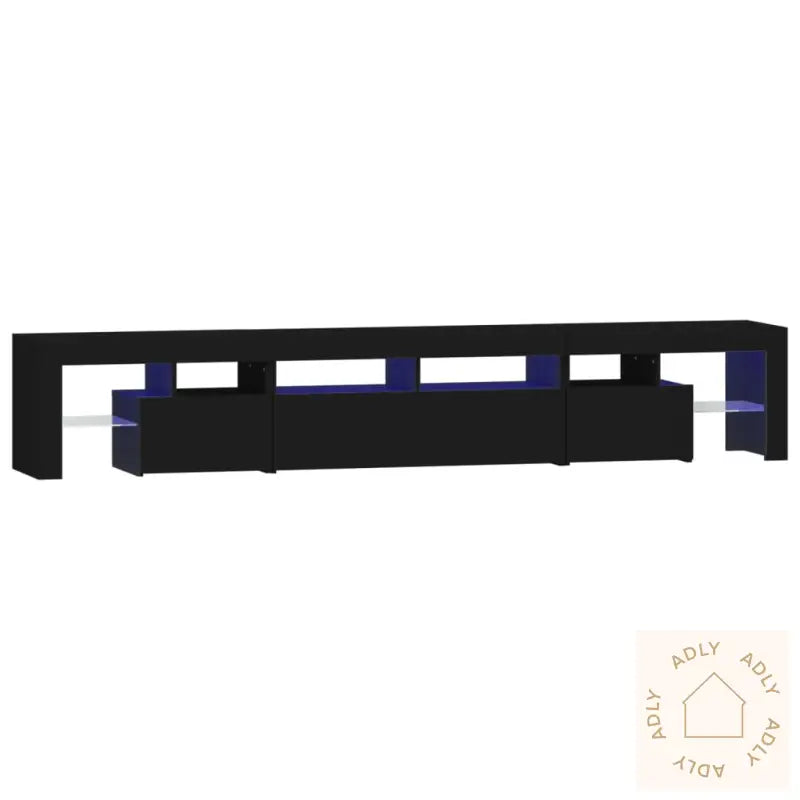Tv-Benk Med Led-Lys Svart 230X36,5X40 Cm
