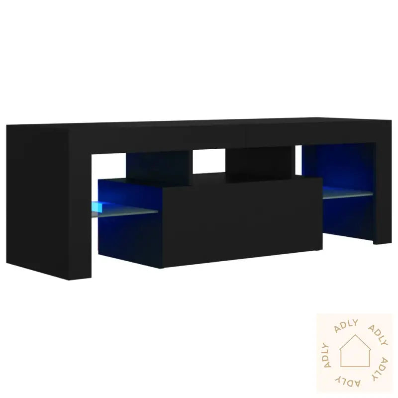 Tv-Benk Med Led-Lys Svart 120X35X40 Cm
