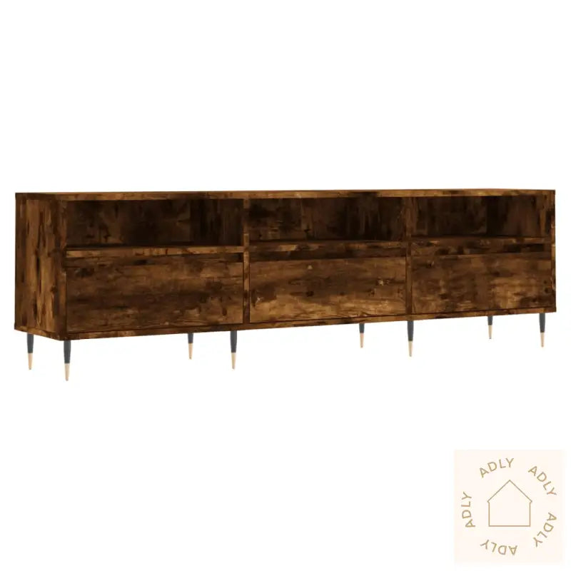Tv-Benk Røkt Eik 150X30X44,5 Cm Konstruert Tre