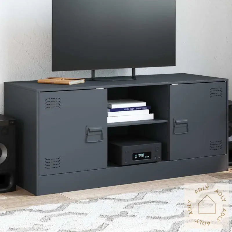 Tv-Benk Antrasitt 99X39X44 Cm Stål