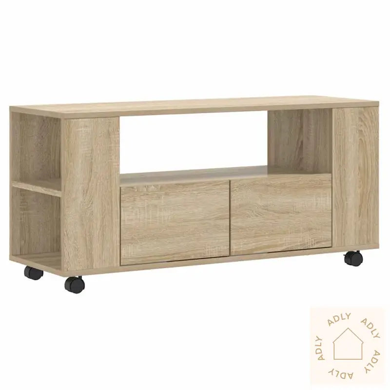 Tv-Benk Sonoma Eik 102X34,5X43 Cm Konstruert Tre