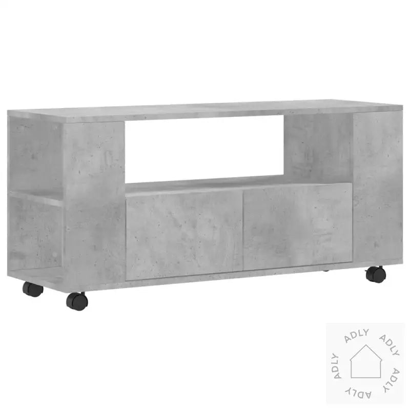 Tv-Benk Betonggrå 102X34,5X43 Cm Konstruert Tre