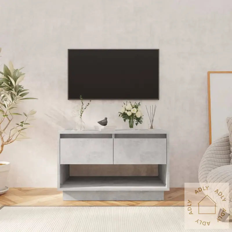 Tv-Benk Betonggrå 70X41X44 Cm Konstruert Tre