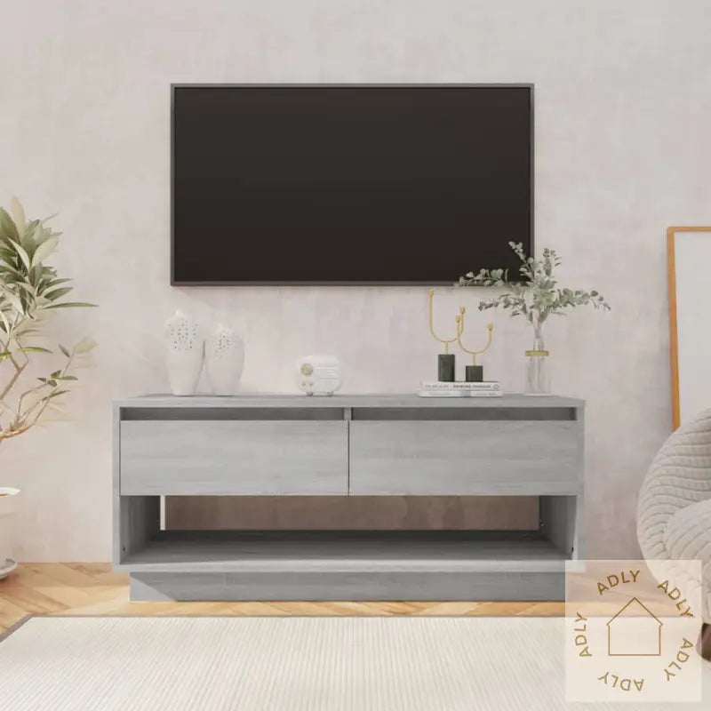 Tv-Benk Grå Sonoma 102X41X44 Cm Konstruert Tre