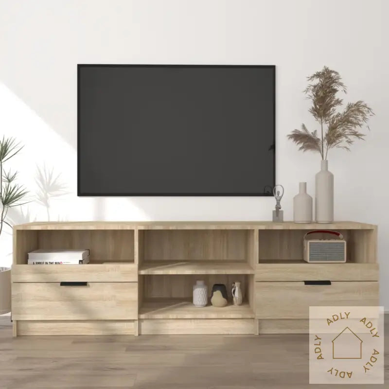 Tv-Benk Sonoma Eik 150X33,5X45 Cm Konstruert Tre
