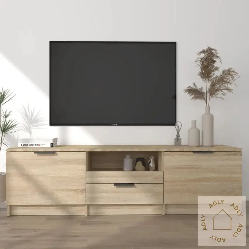 Tv-Benk Sonoma Eik 140X35X40 Cm Konstruert Tre