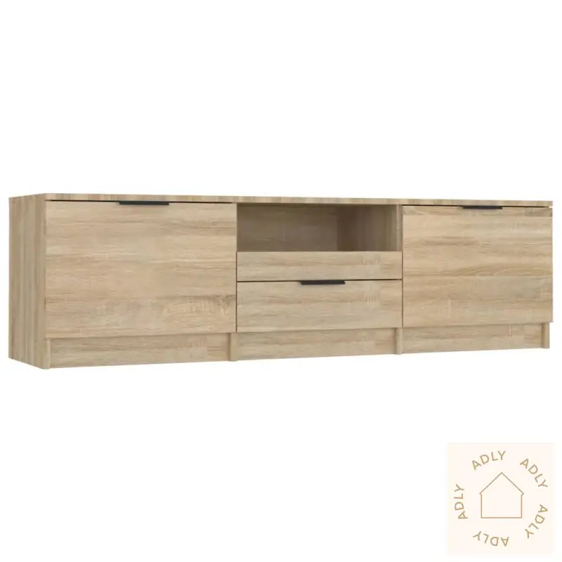 Tv-Benk Sonoma Eik 140X35X40 Cm Konstruert Tre