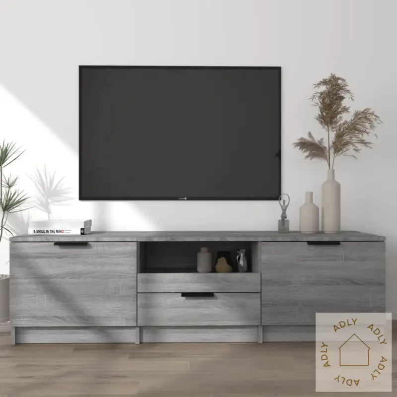 Tv-Benk Grå Sonoma 140X35X40 Cm Konstruert Tre