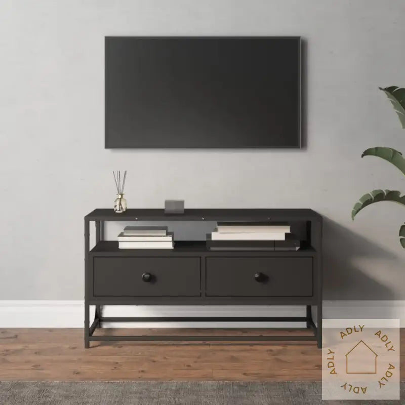 Tv-Benk Svart 80X35X45 Cm Konstruert Tre