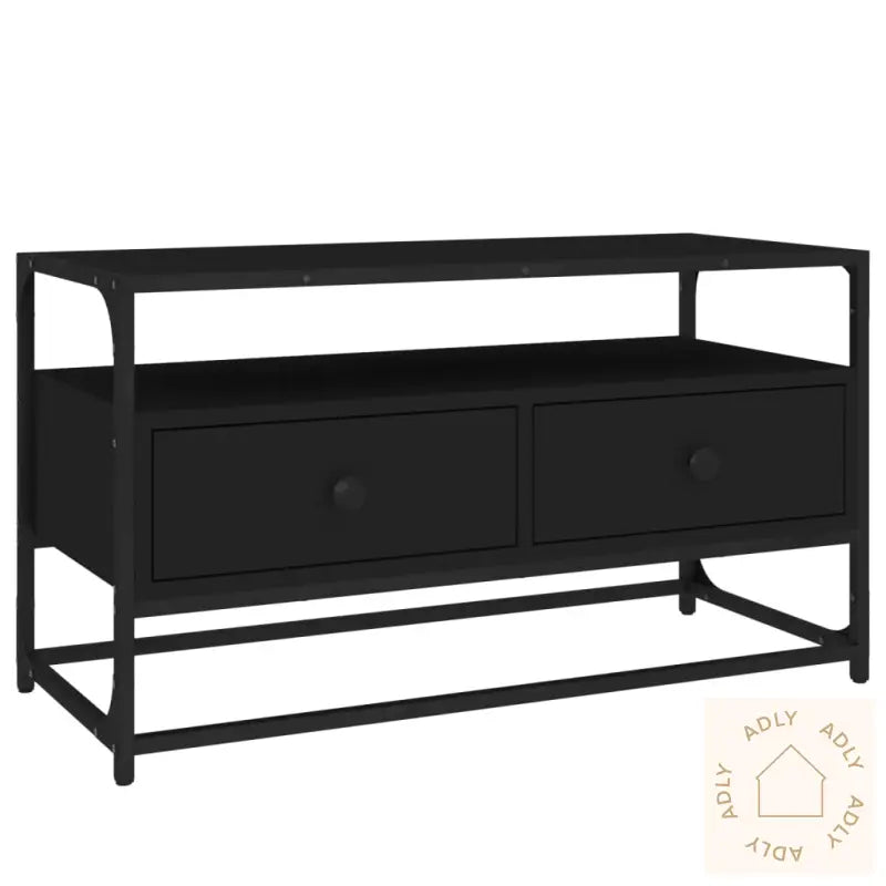 Tv-Benk Svart 80X35X45 Cm Konstruert Tre
