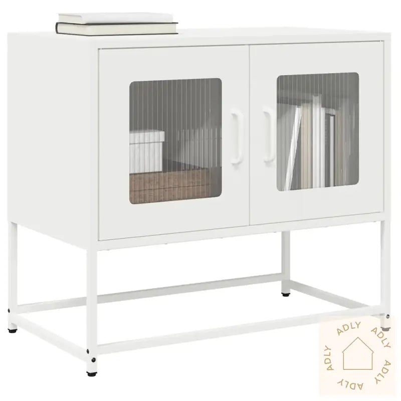 Tv-Skap Hvit 68X39X60,5 Cm Kaldvalset Stål
