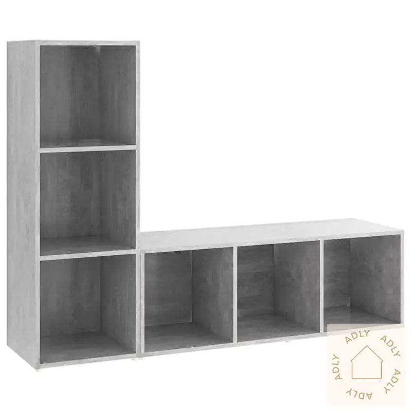 Tv-Benker 2 Stk Betonggrå 107X35X37 Cm Konstruert Tre