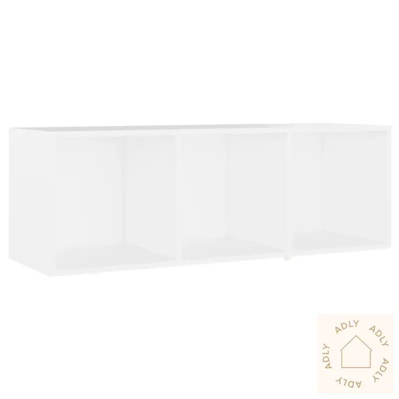 Tv-Benk Hvit 107X35X37 Cm Konstruert Tre