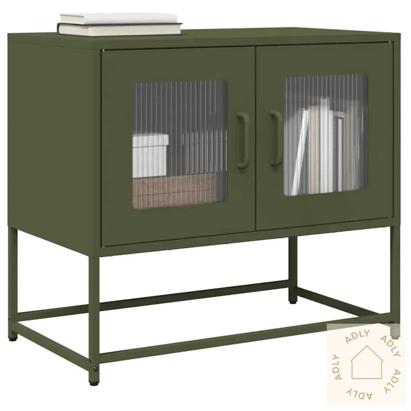 Tv-Skap Olivengrønn 68X39X60,5 Cm Kaldvalset Stål