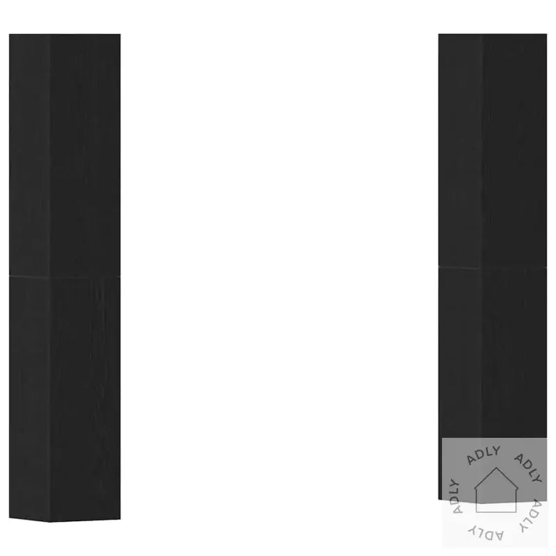 4-Delt Tv-Skapsett I Svart Eik - 30,5 X 30 X 90 Cm - Bygget Av Konstruert Tre