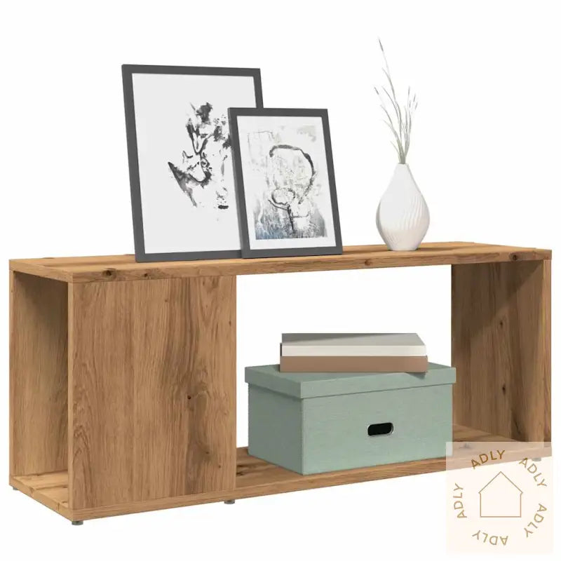 Tv-Benk Artisan Eik 80X24X32Cm Konstruert Tre