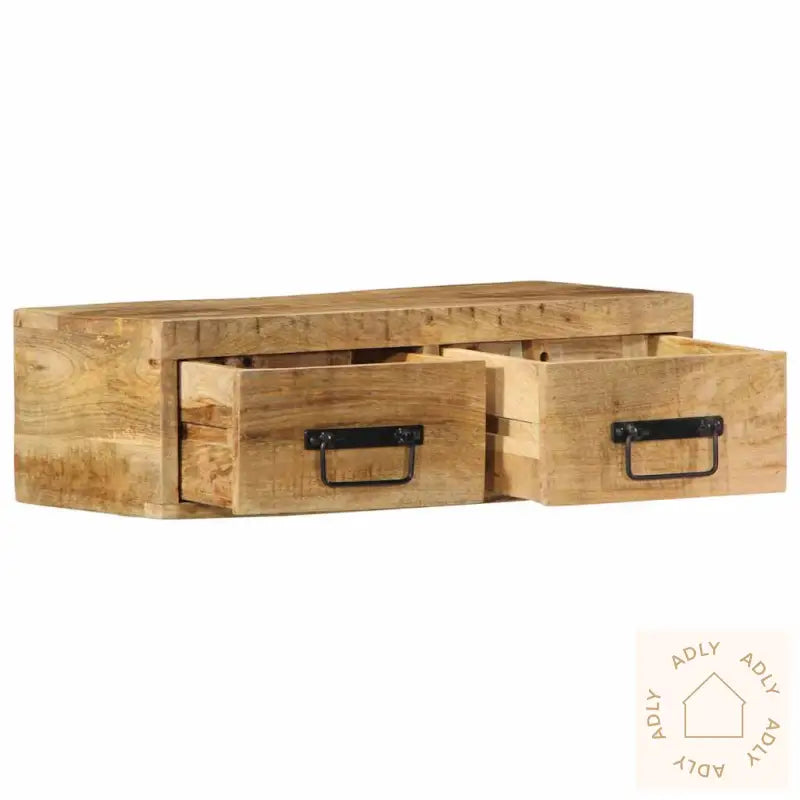 Veggmontert Tv-Benk 60X30X19 Cm Grovt Heltre Mangotre